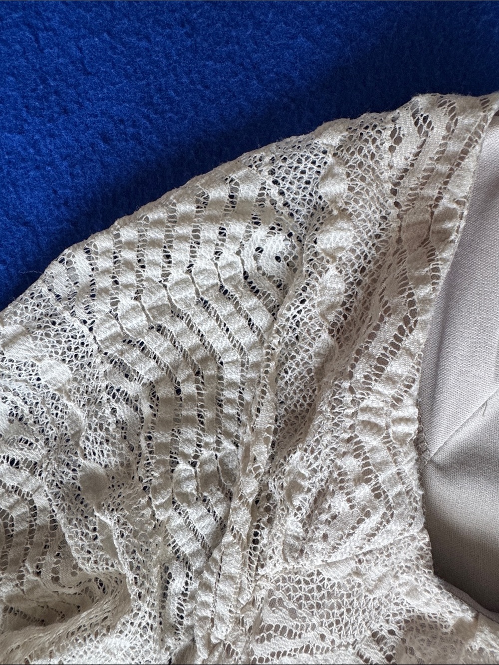 Rabbit Rabbit Rabbit Cream Lace Shift Dress - Picture 2 of 5